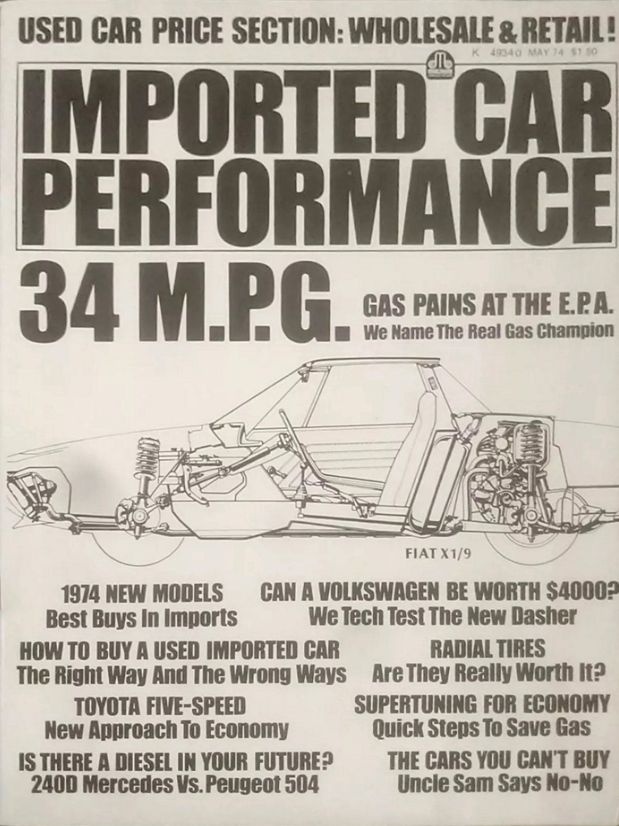 Imported Car Performance May 1974