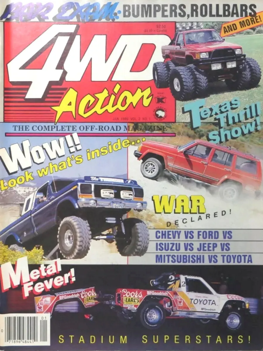 4WD Action Jan January 1986