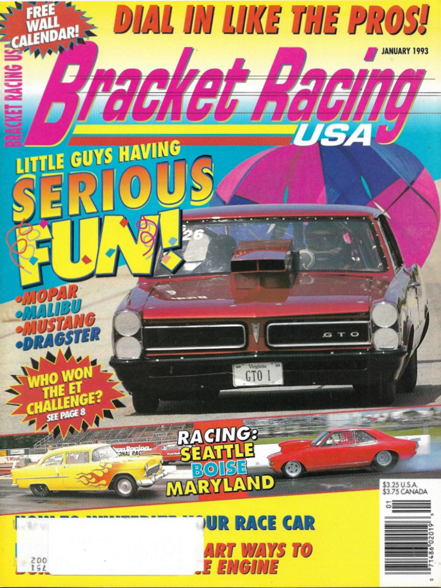 Bracket Racing USA Jan January 1993 