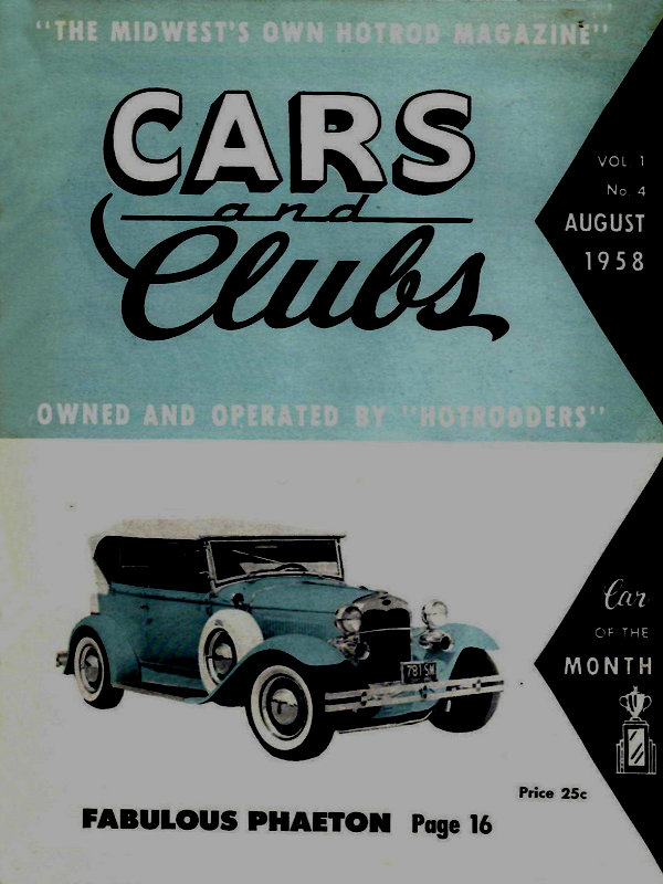 Cars and Clubs Aug August 1958 