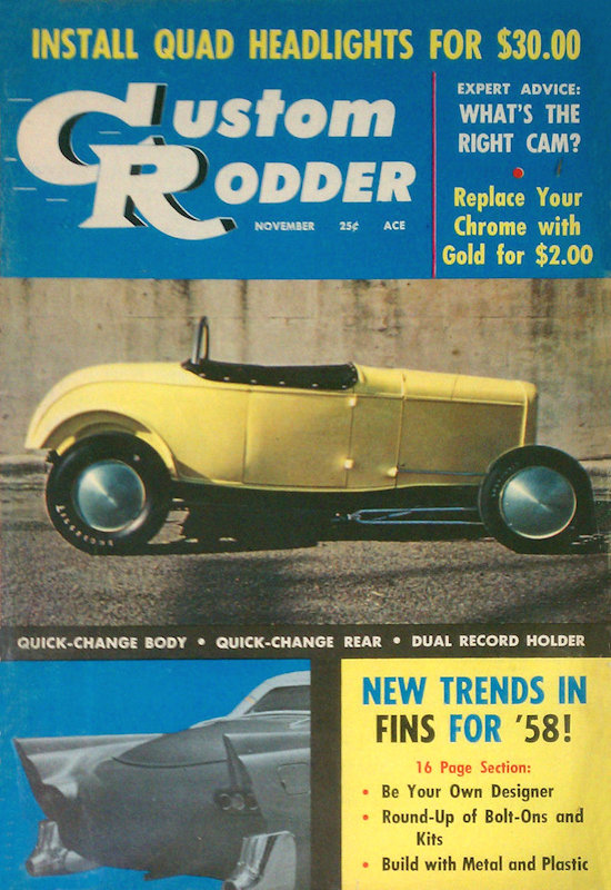 Custom Rodder Nov November 1957 