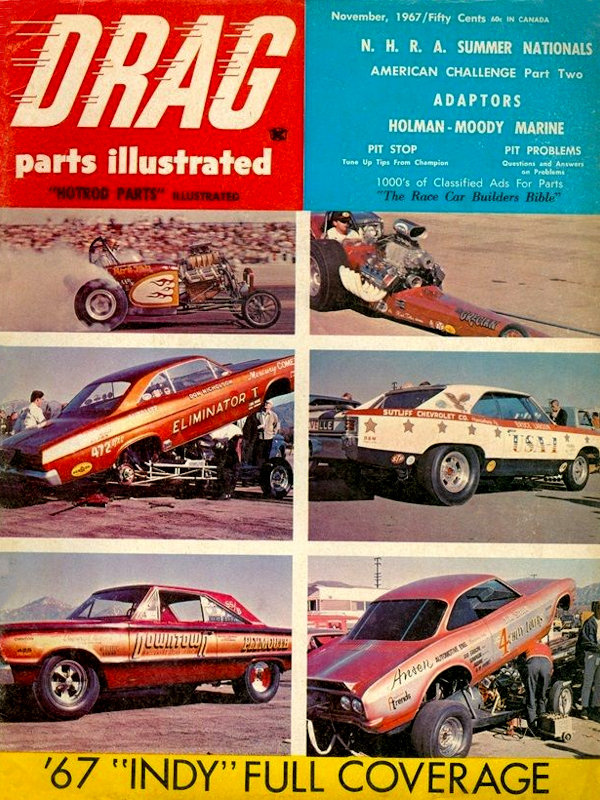 Drag Parts Illustrated Nov November 1967 
