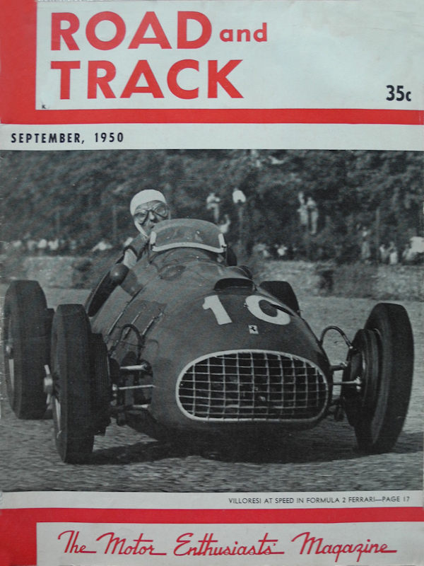 Road and Track Sept 1950 