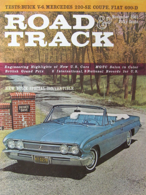 Road and Track Nov 1961 