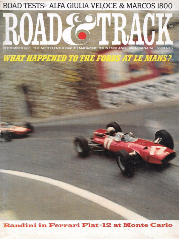 Road and Track Sept 1965 