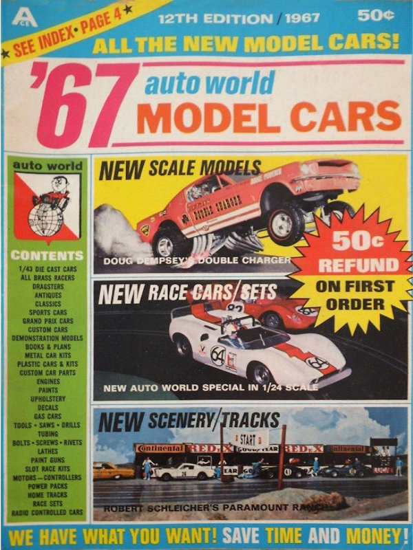 B1B 1985 AUTO WORLD CATALOG 35TH EDITION MODEL CARS SLOT TOOLS SUPPLIES AND MORE