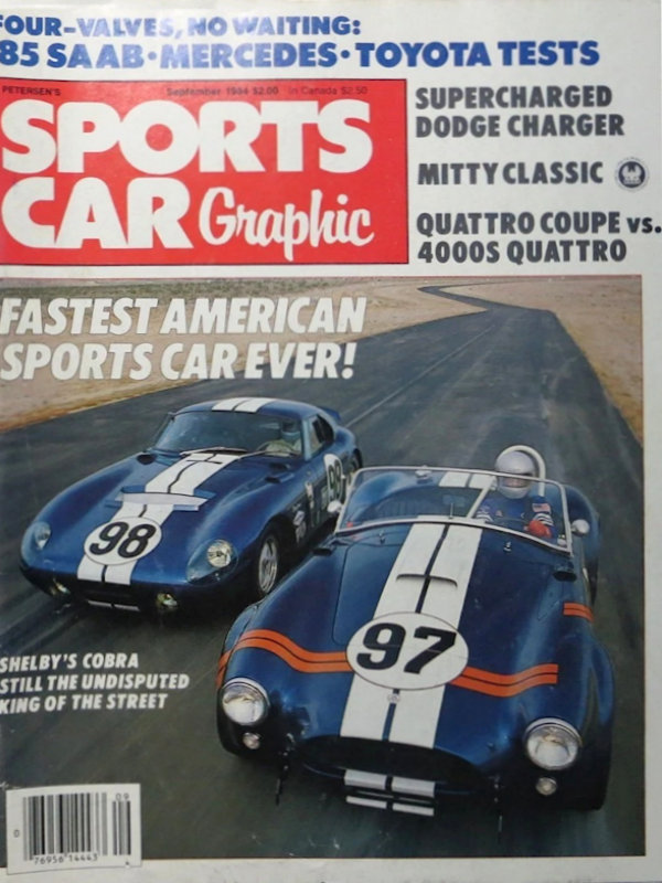 Sports Car Graphic Sep Sept September 1984