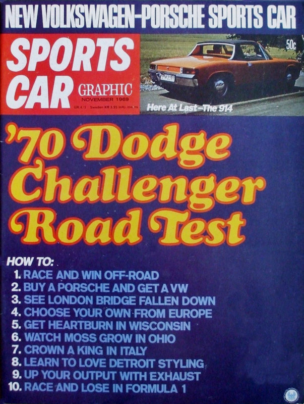 Sports Car Graphic Nov November 1969 