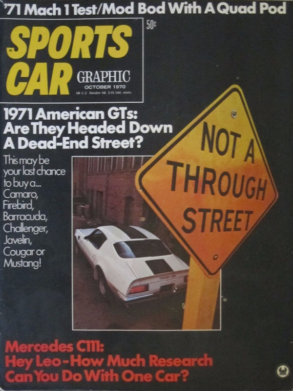 Sports Car Graphic Oct October 1970 